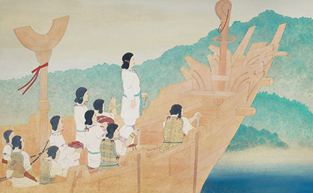 饒速日尊降臨図（奉納：阪野智啓）